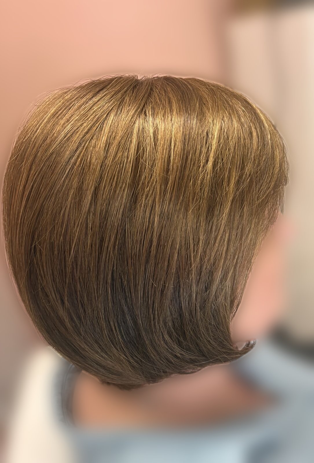 Synthetic - Brown Bob Back View